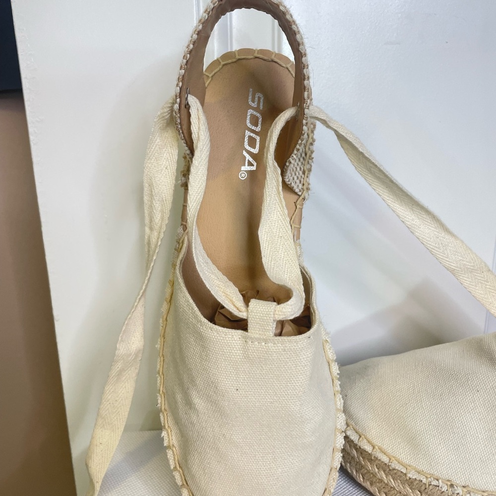 ☀️Ankle wrap SODA espadrilles I'm Canvas - Picture 10 of 11